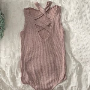 Pink body suit